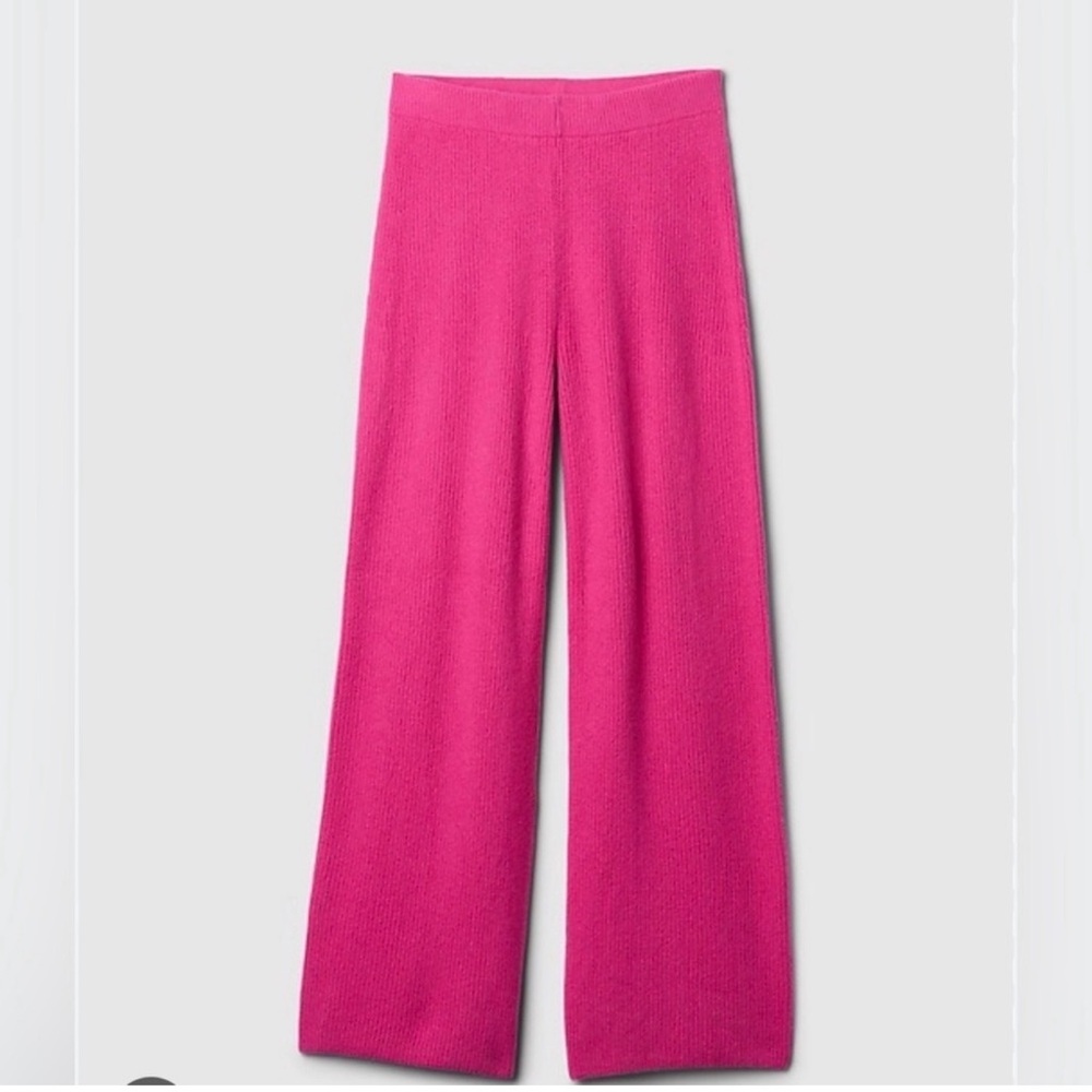 GAP Fuchsia Wide-Leg Knit Pants - Picture 4 of 6